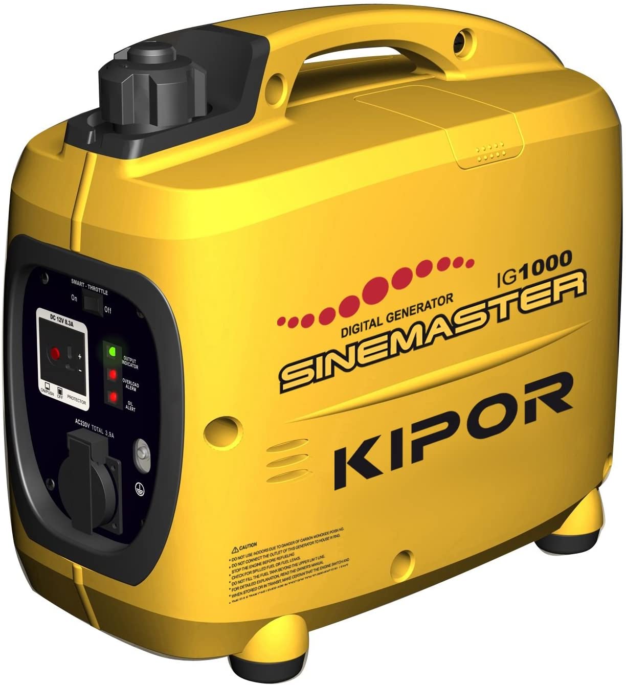 Zilver door elkaar haspelen namens Kipor Sinemaster IG1000 Benzine Generator - Draagbaar Stopcontact