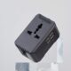 Dutch Quality – Universele Wereldstekker met 2 USB poorten – 170+ landen – Hout Look