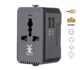 Dutch Quality – Universele Wereldstekker met 2 USB poorten – 170+ landen – Zwart
