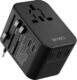 WIWU – Universele wereldstekker met 3x USB poorten – EU/UK/USA/AUS stekker – Zwart